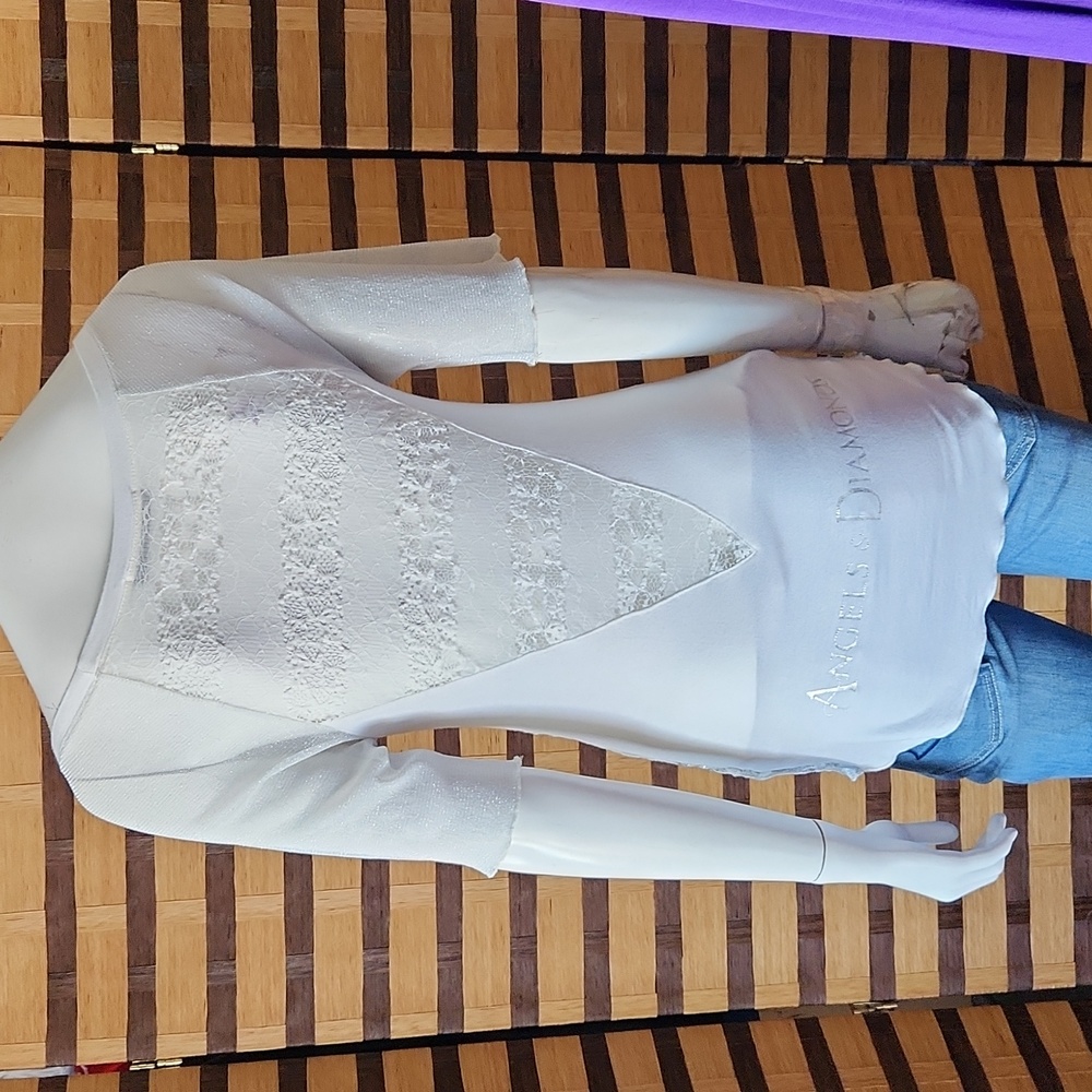 Angels & Diamonds bling sheer top - Picture 7 of 16